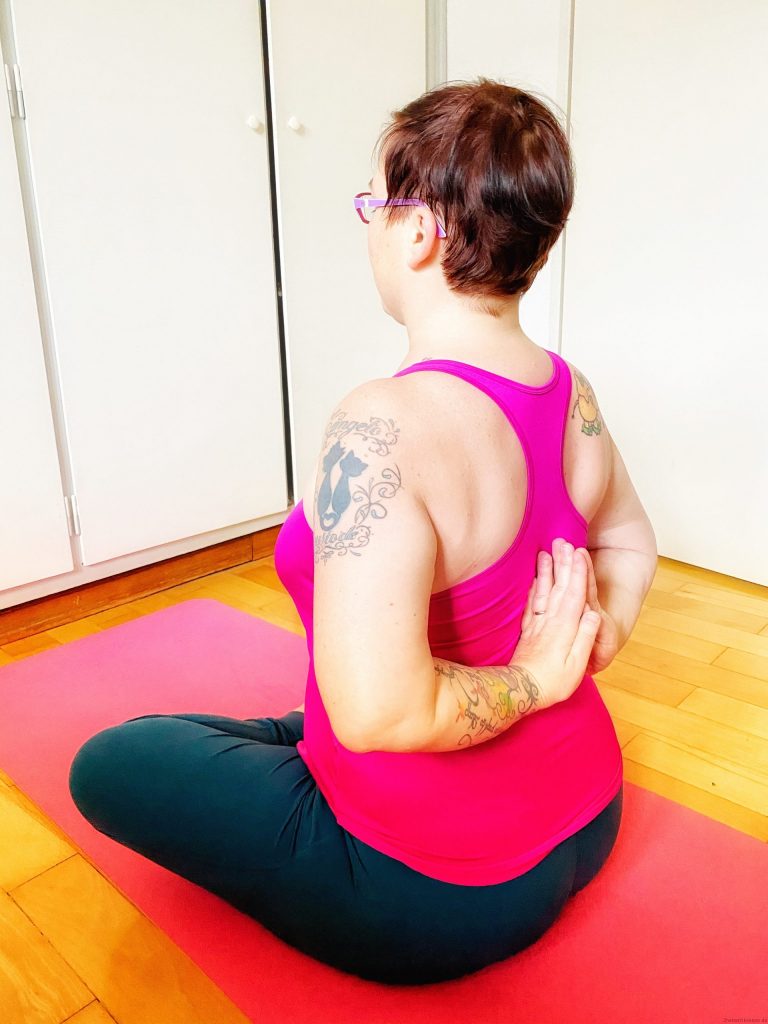 Ich beim Yoga