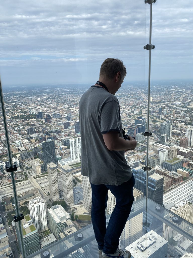 Aussicht vom Glasbalkon im Willistower